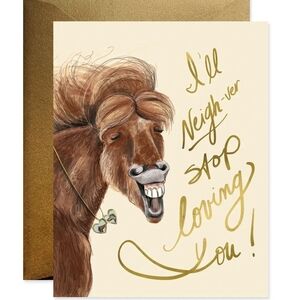 Funny Horse Greeting Card Valentine's Day